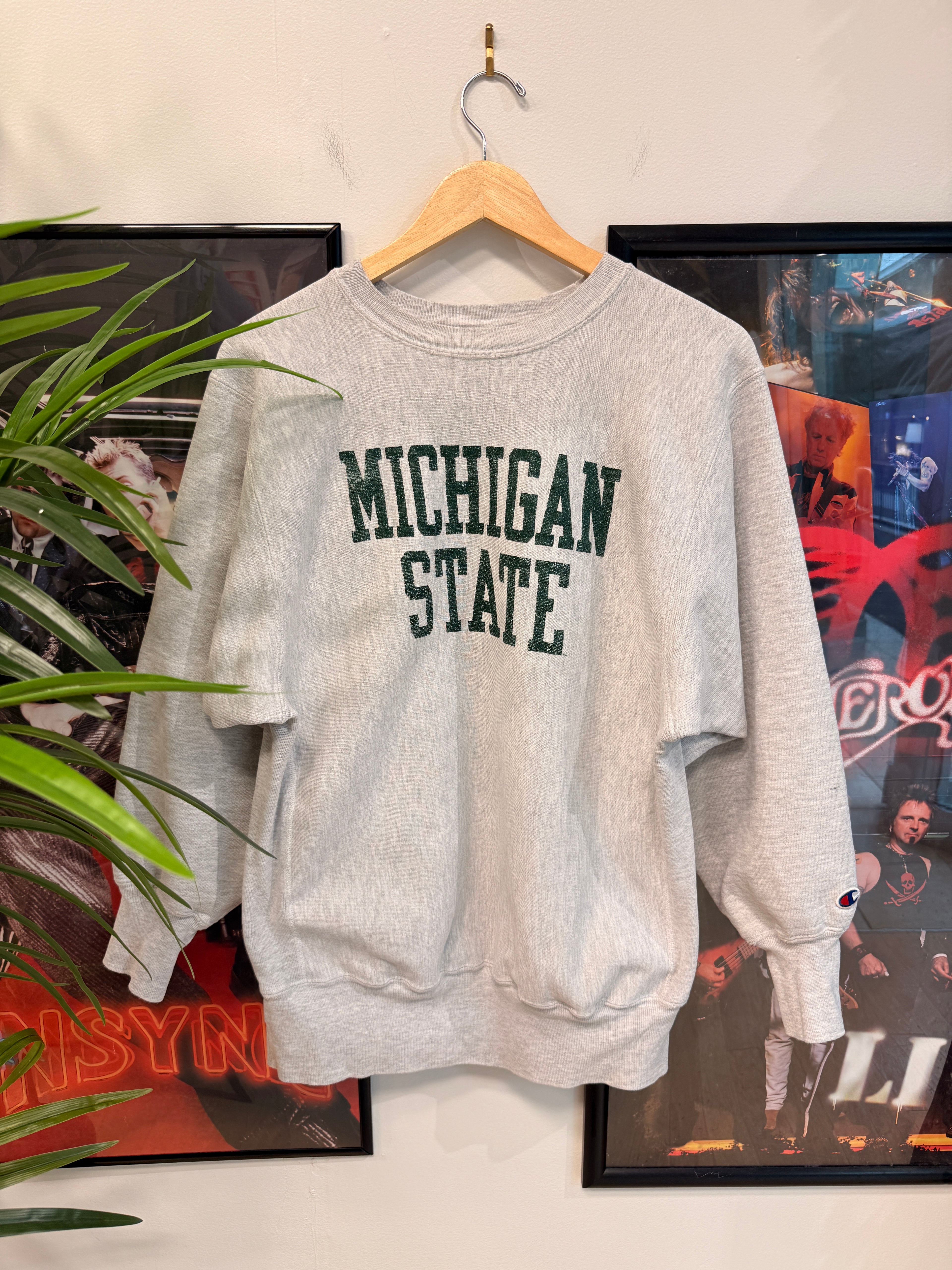 Michigan State Reverse Weave Champion Crewneck Sweatshirt