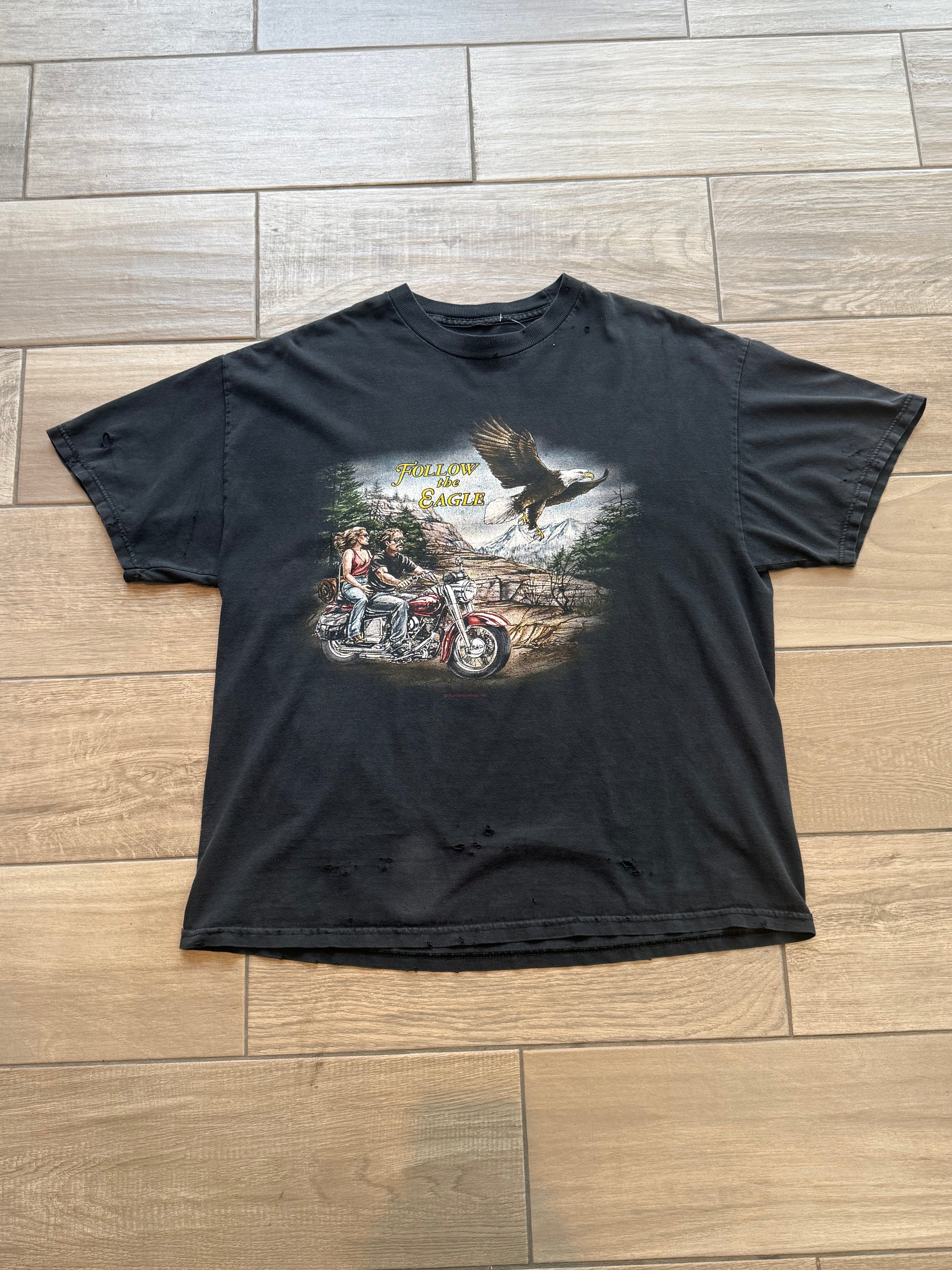 Distressed Motorcycle T-Shirt