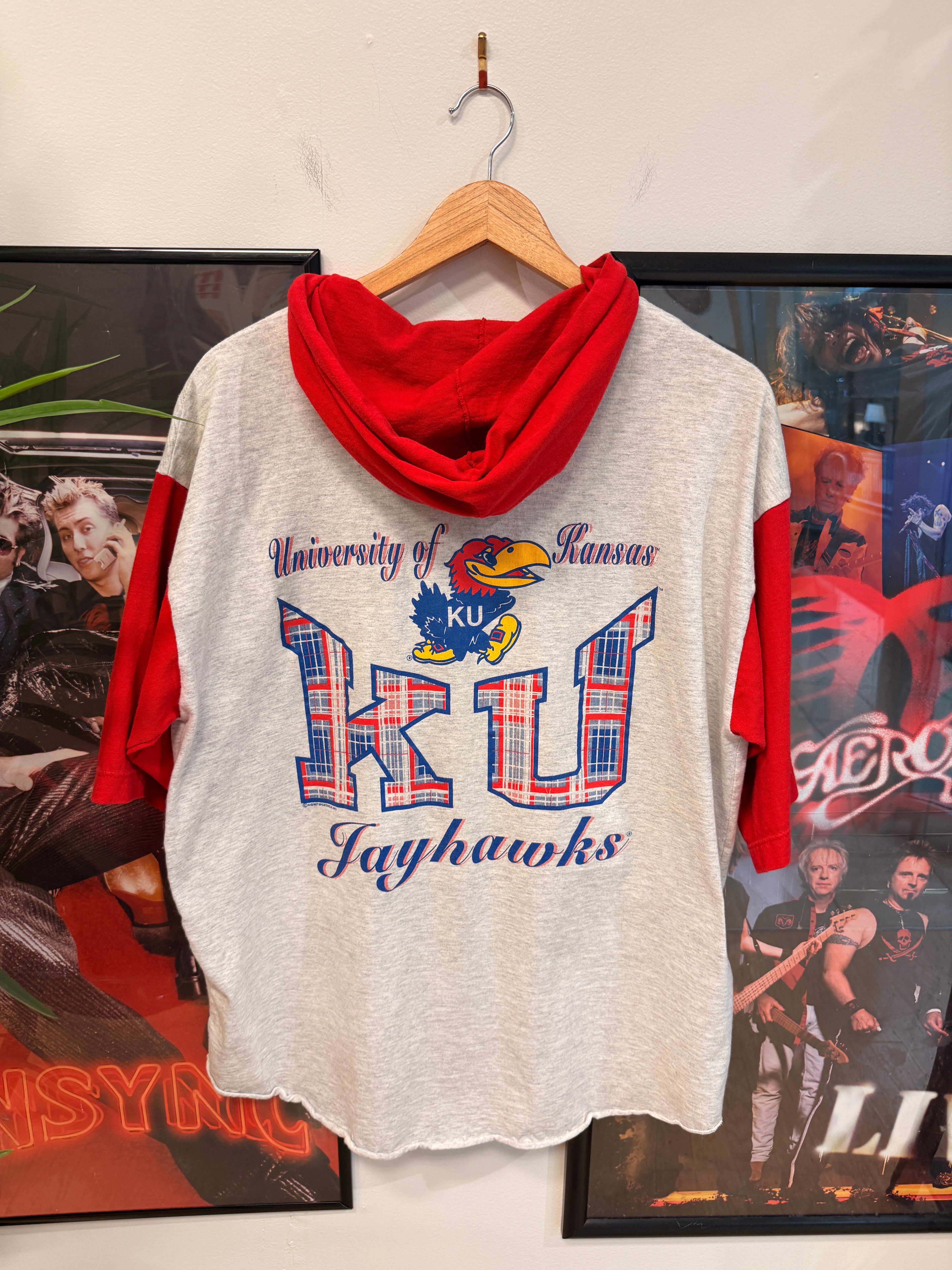 Kansas Jayhawks Hooded Button Up T-Shirt