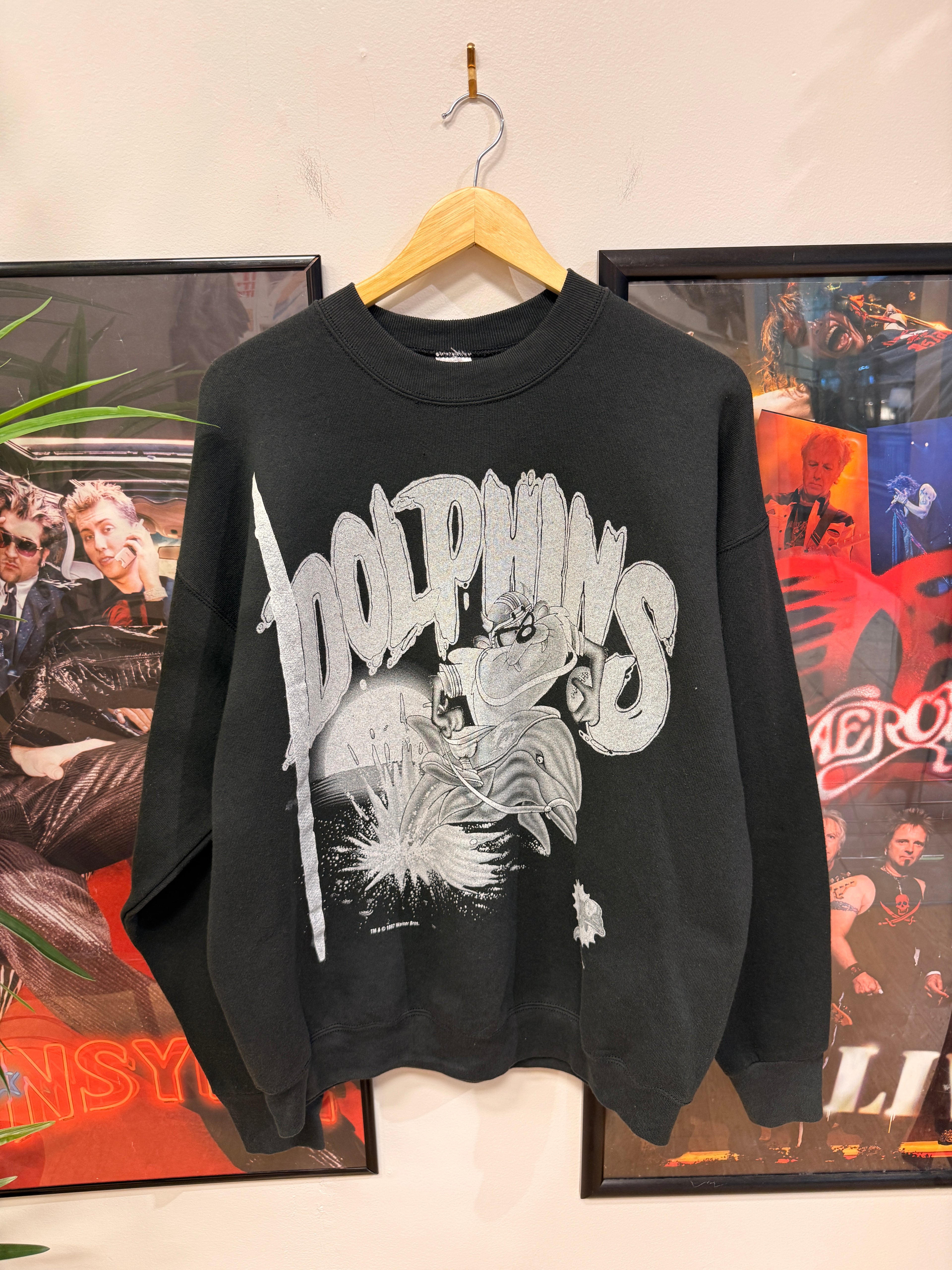 Miami Dolphins Taz Crewneck Sweatshirt