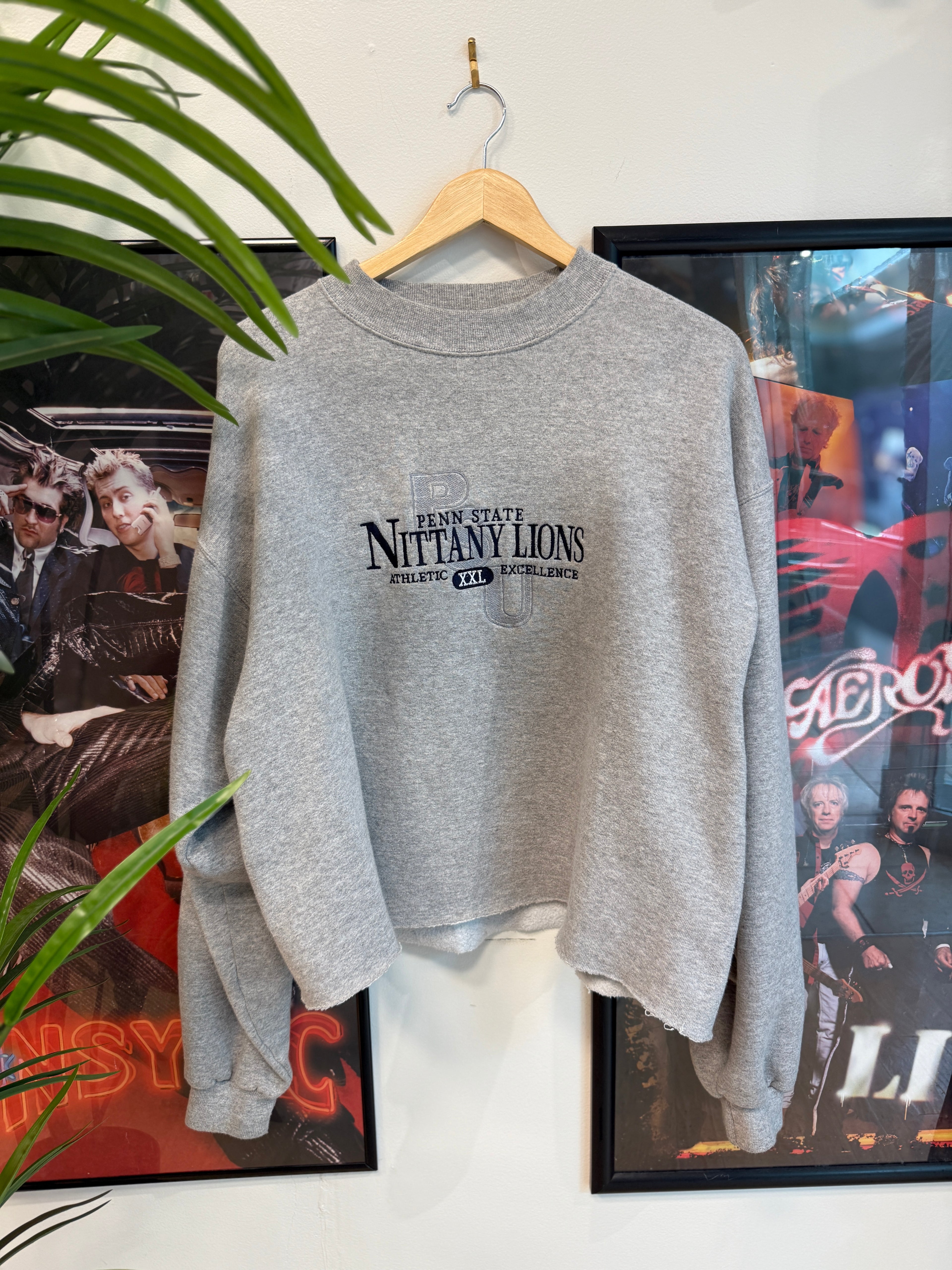 Cropped Penn State Crewneck Sweatshirt