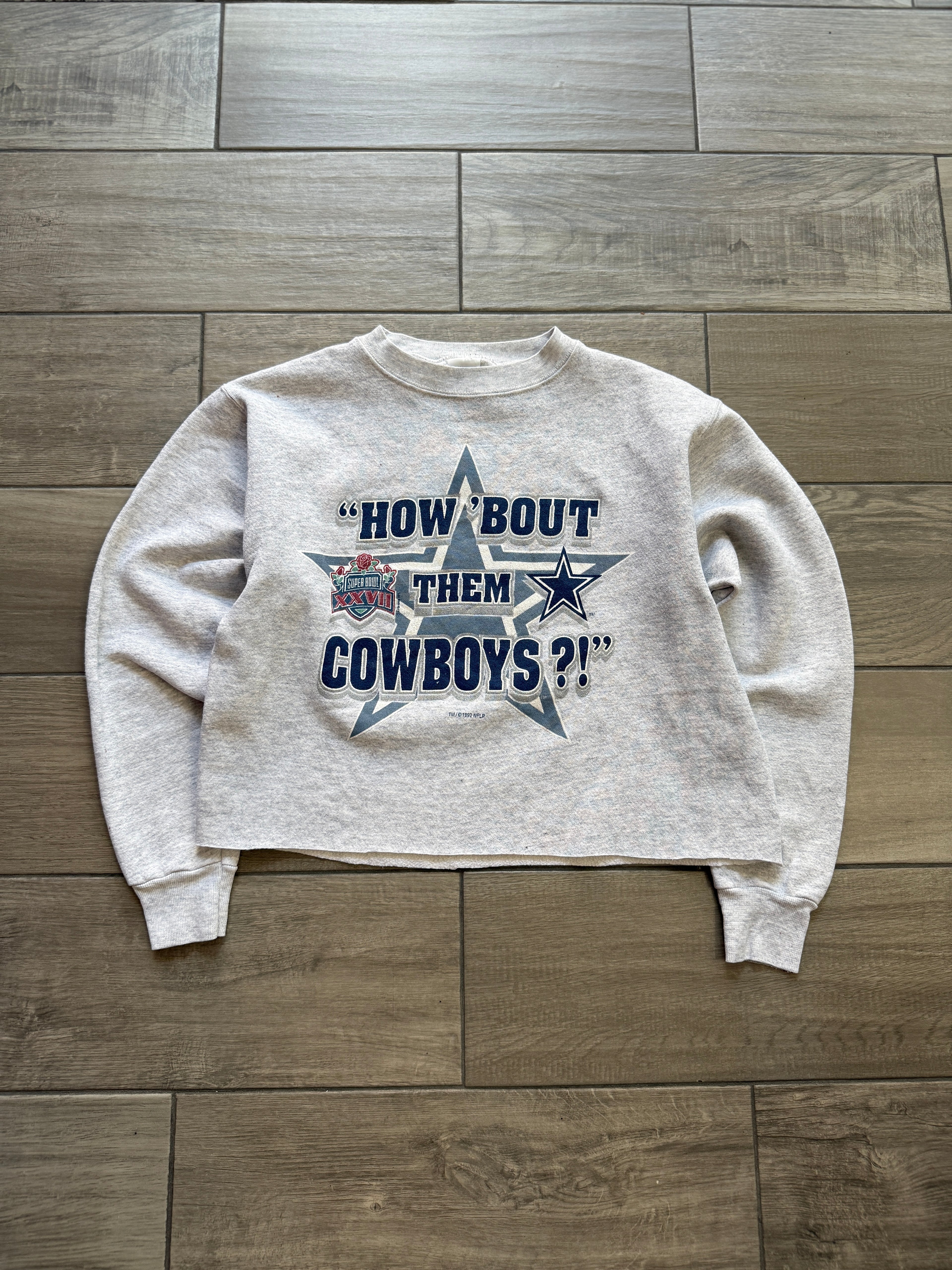 Cropped Dallas Cowboys Crewneck Sweatshirt